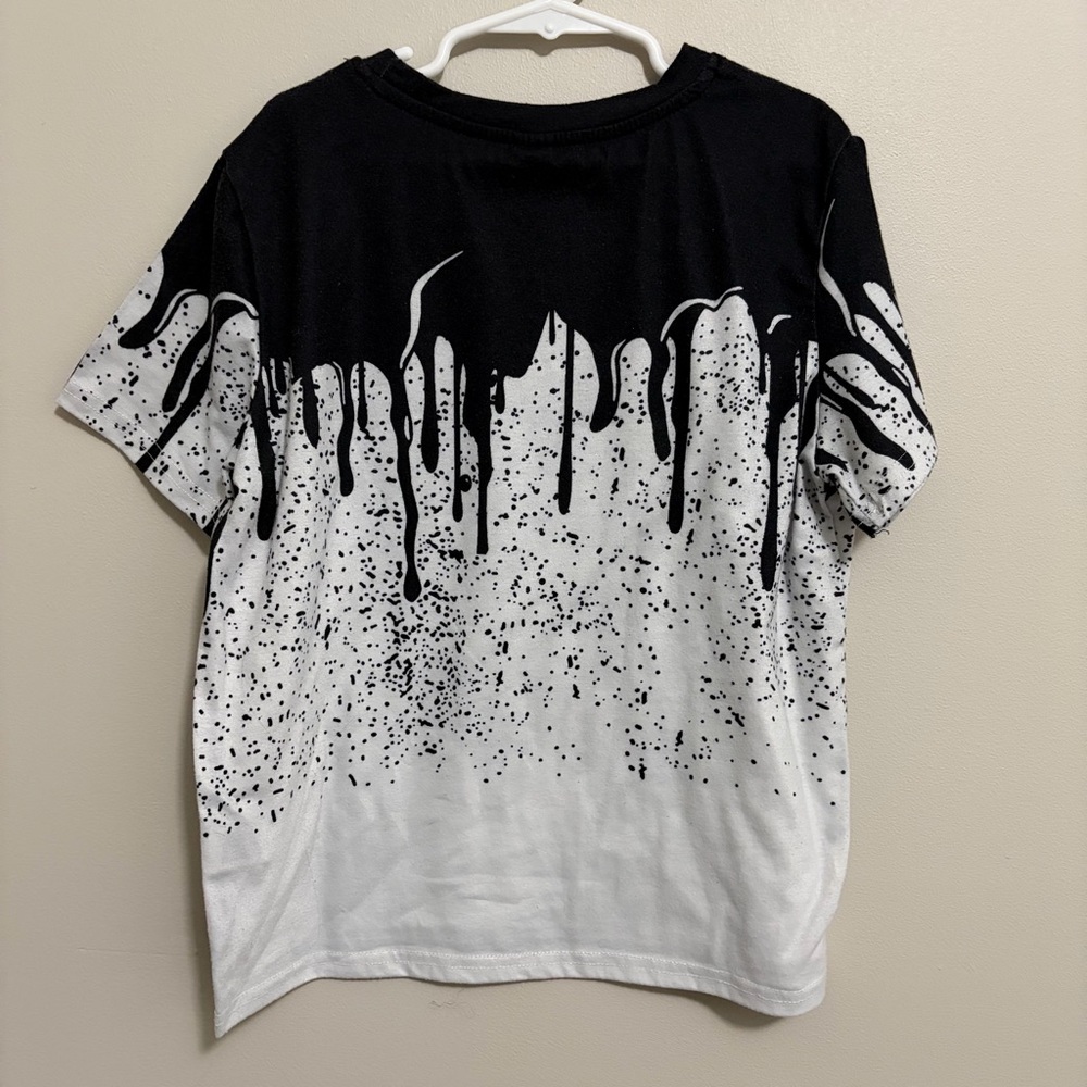 SHEIN Black and White Astronaut Kids Tee Boys 8Y - Picture 4 of 5